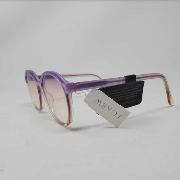 New women\'s J Crew retro ombre round sunglasses Orchid Fade